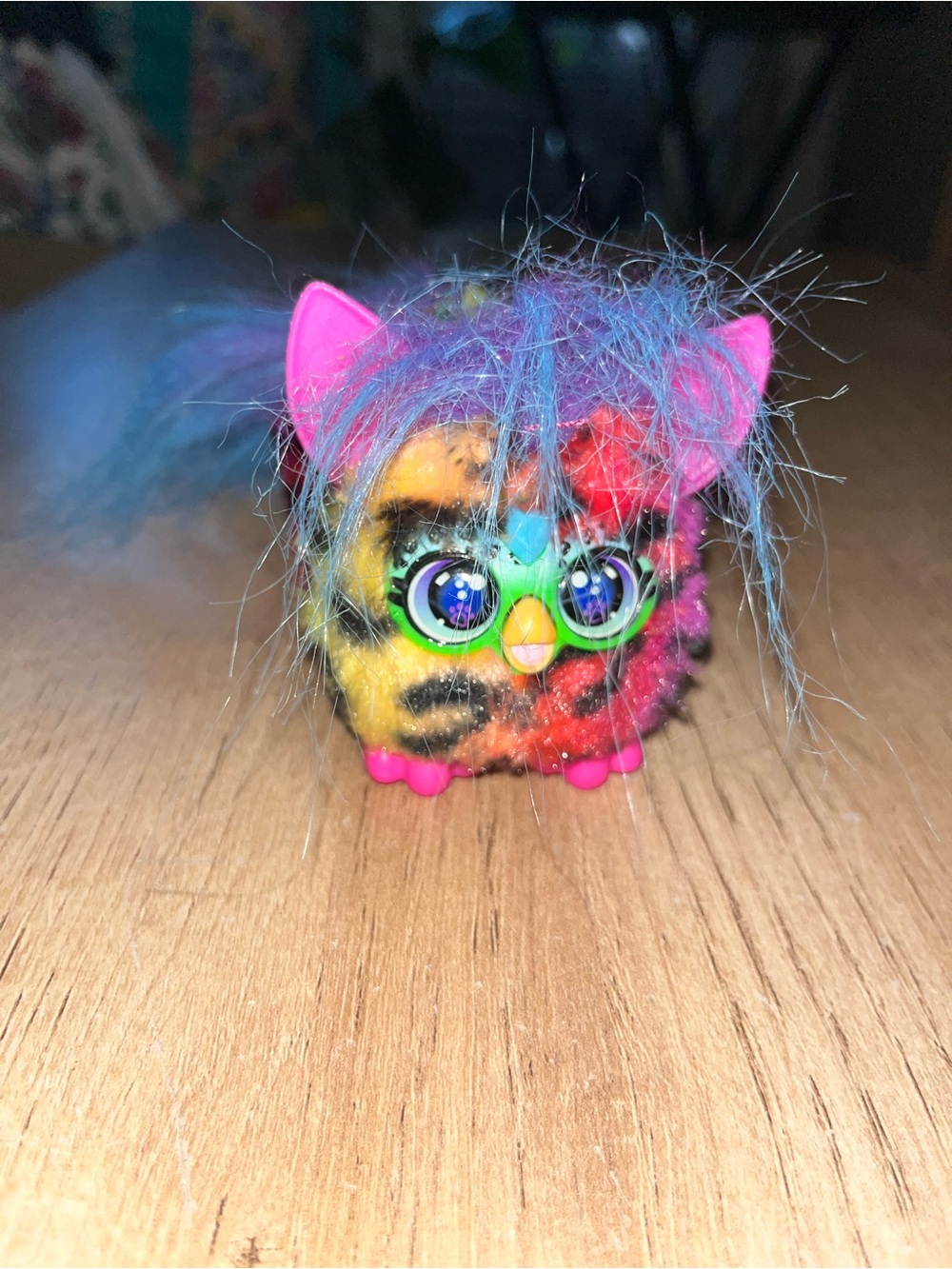 FURBY DJ Interactive Mini Plush Toy Rainbow Electronic Stuffed Animal Great Cond